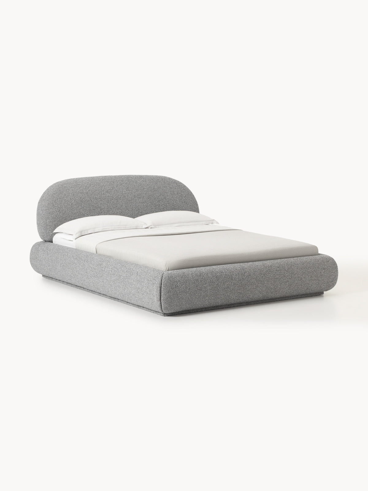 Simpales Alba Bouclé Bed with Storage, Upholstered