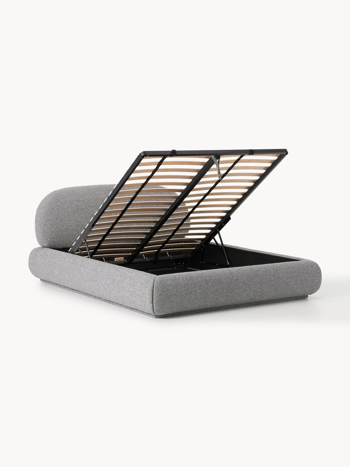 Simpales Alba Bouclé Bed with Storage, Upholstered