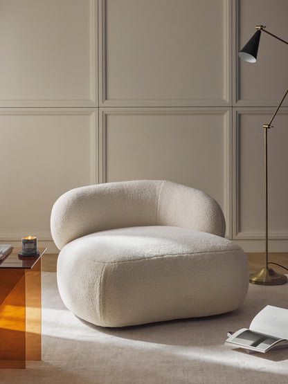 Simpales Alba Lounge Chair (Teddy Fur)