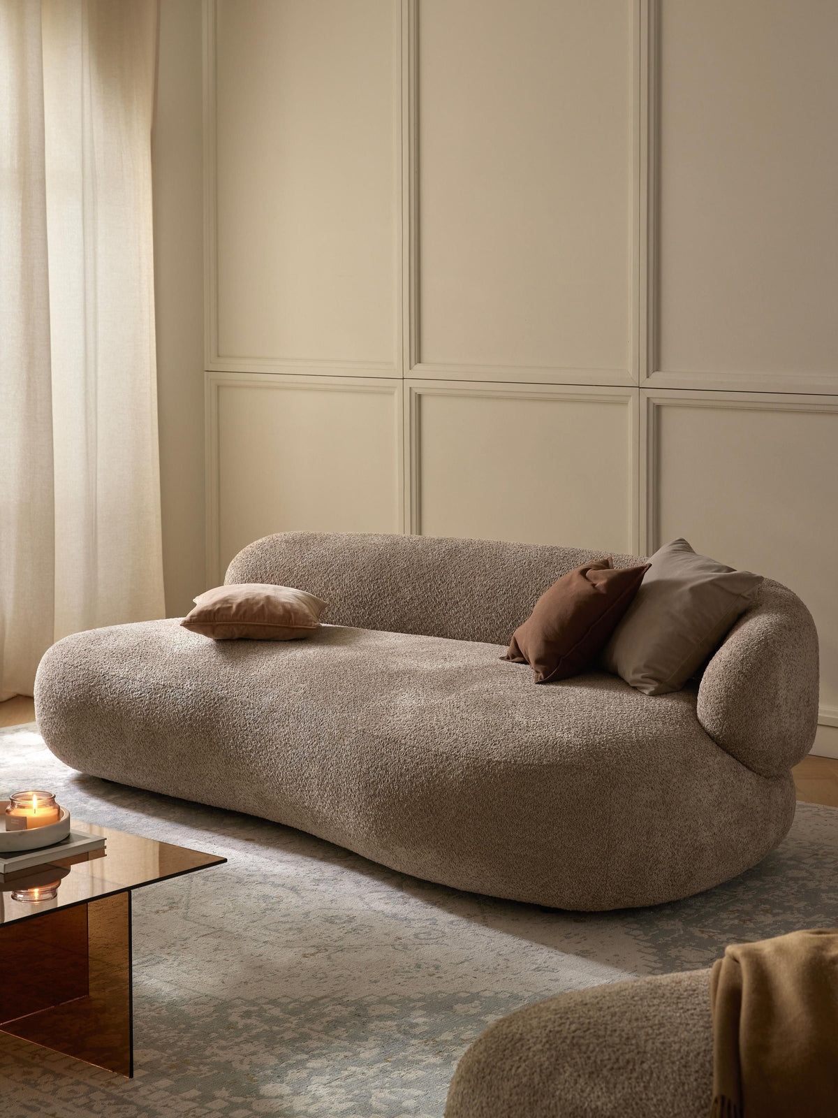 Simpales Alba Sofa in Teddy Bouclé, 3-Seater