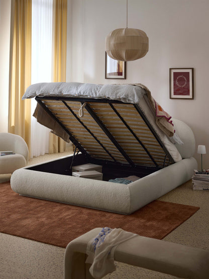 Simpales Alba Teddy Bed with Storage, Upholstered