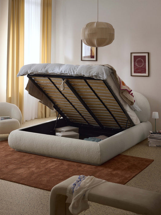 Simpales Alba Teddy Bed with Storage, Upholstered