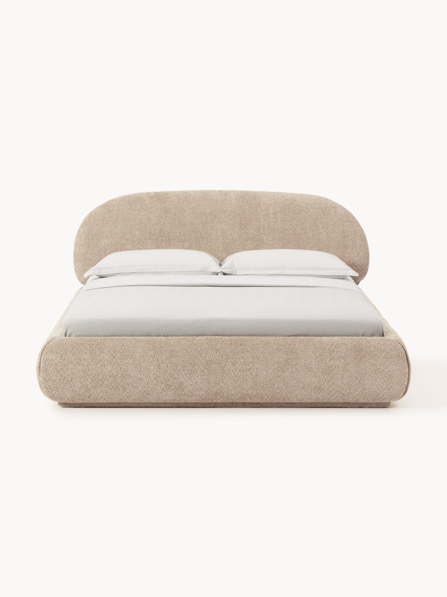 Simpales Alba Upholstered Bed, Teddy Bouclé