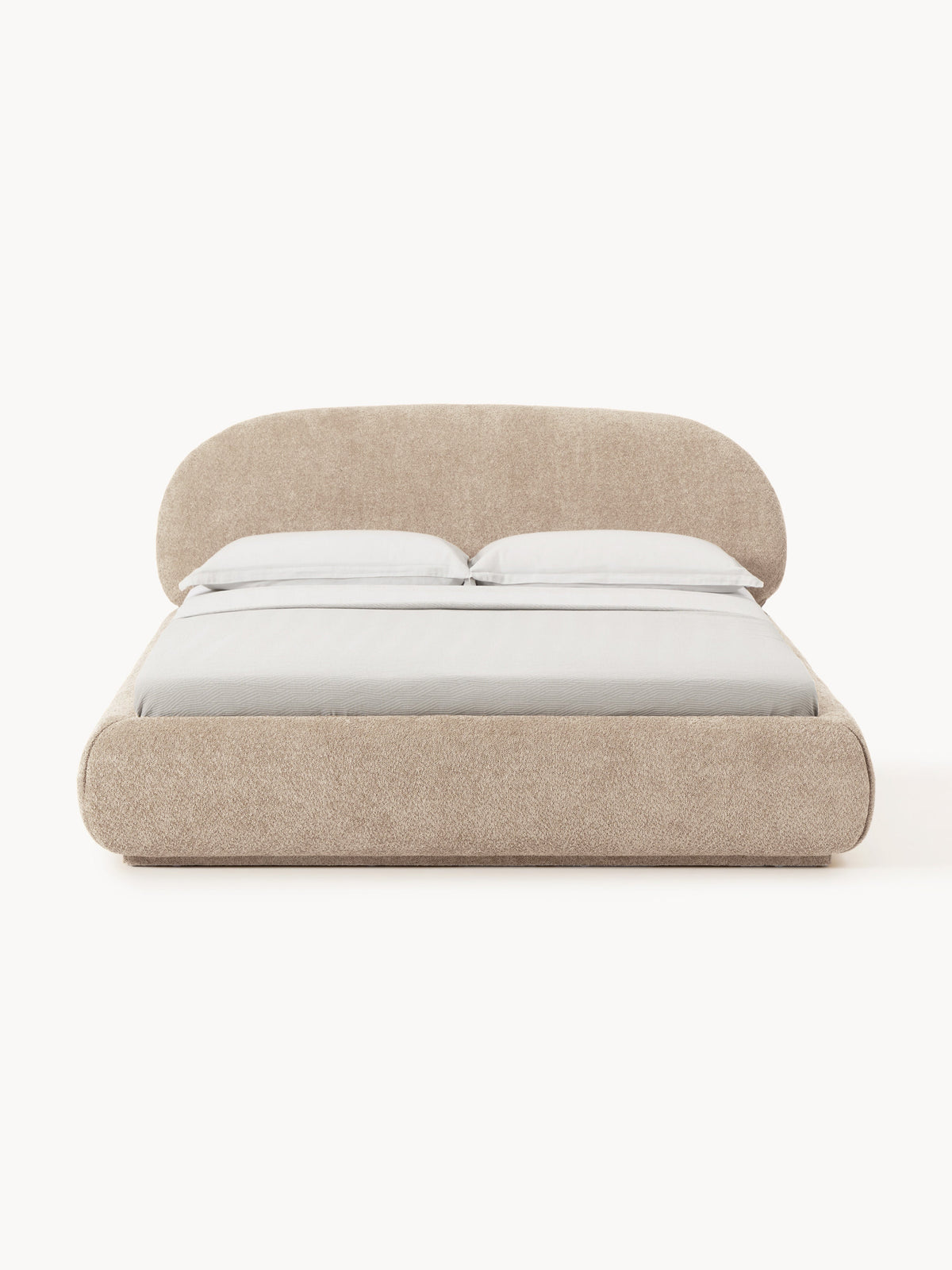 Simpales Alba Upholstered Bed, Teddy Bouclé