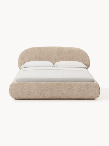 Simpales Alba Upholstered Bed, Teddy Bouclé