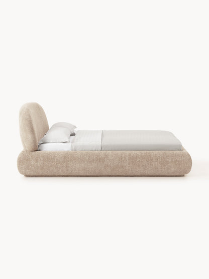 Simpales Alba Upholstered Bed, Teddy Bouclé