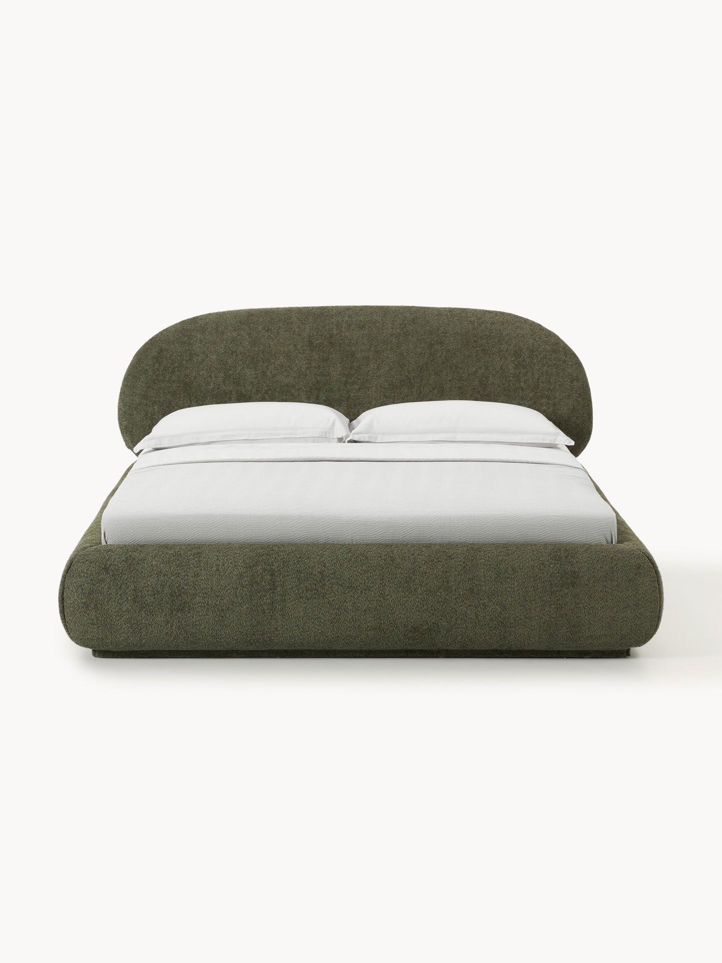 Simpales Alba Upholstered Bed, Teddy Bouclé