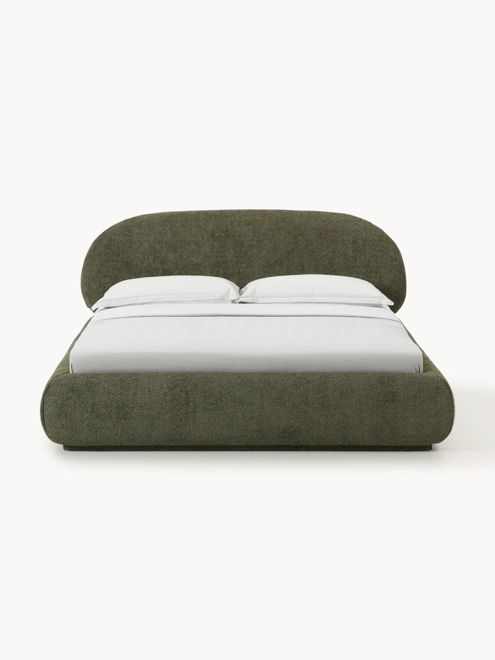 Simpales Alba Upholstered Bed, Teddy Bouclé