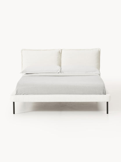 Simpales Amelia Upholstered Bed, Teddy Bouclé