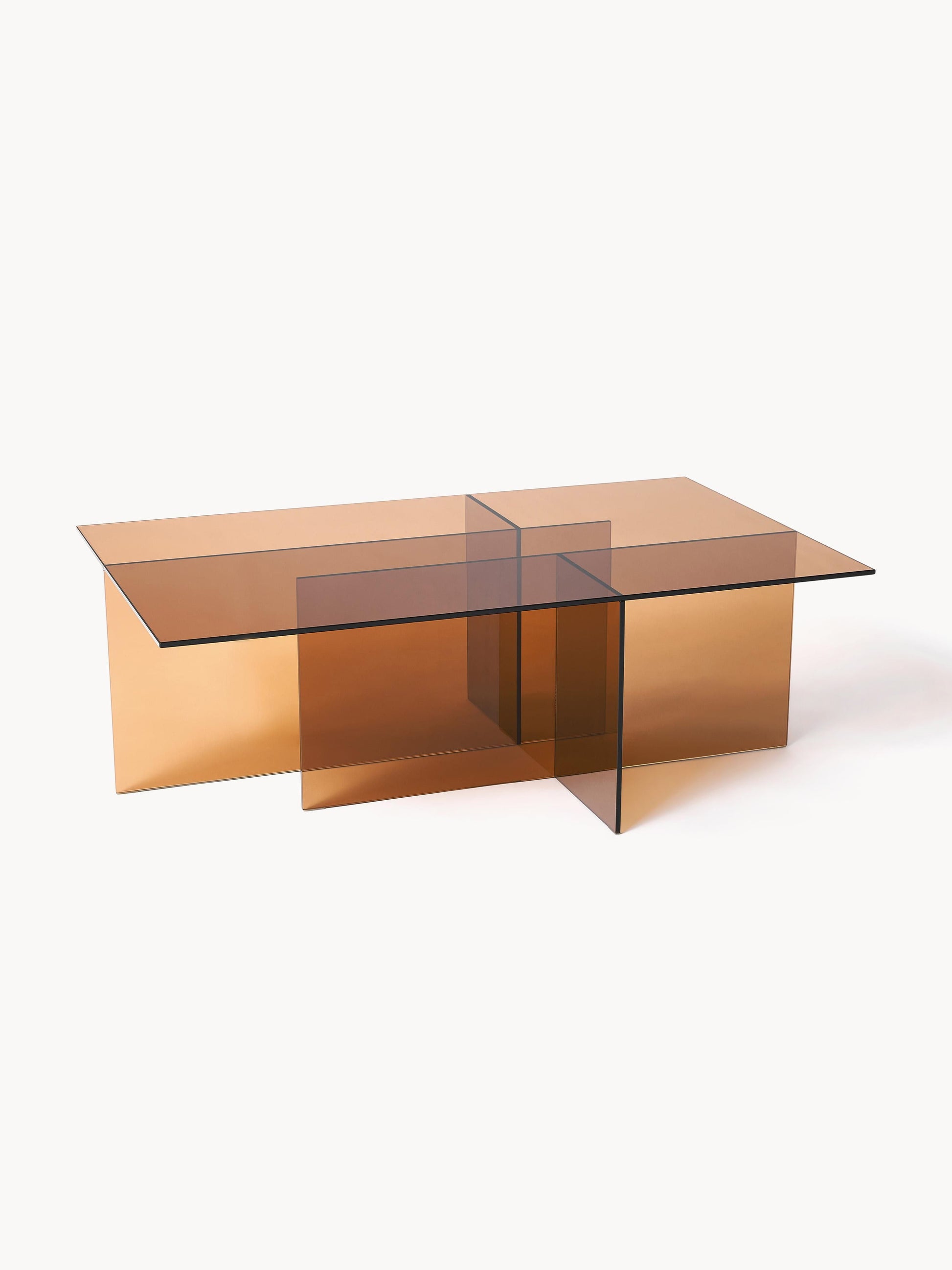 Simpales Anouk Coffee Table, W 102 cm, in Glass