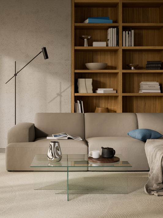 Simpales Anouk Coffee Table, W 102 cm, in Glass