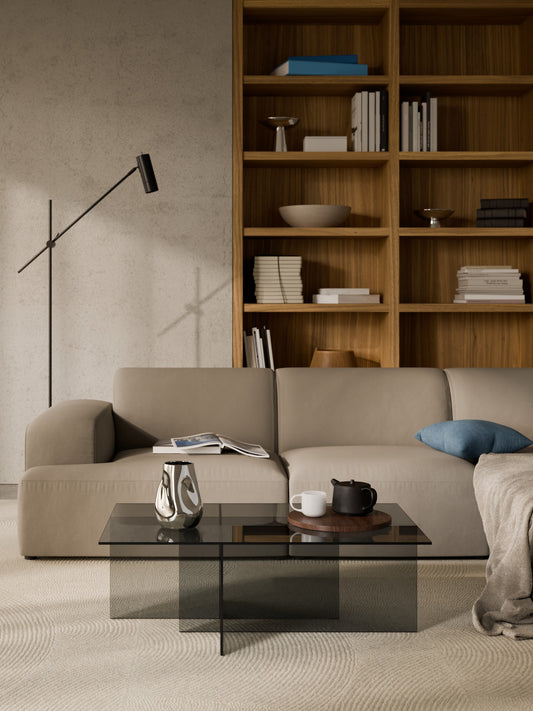 Simpales Anouk Coffee Table, W 102 cm, in Glass