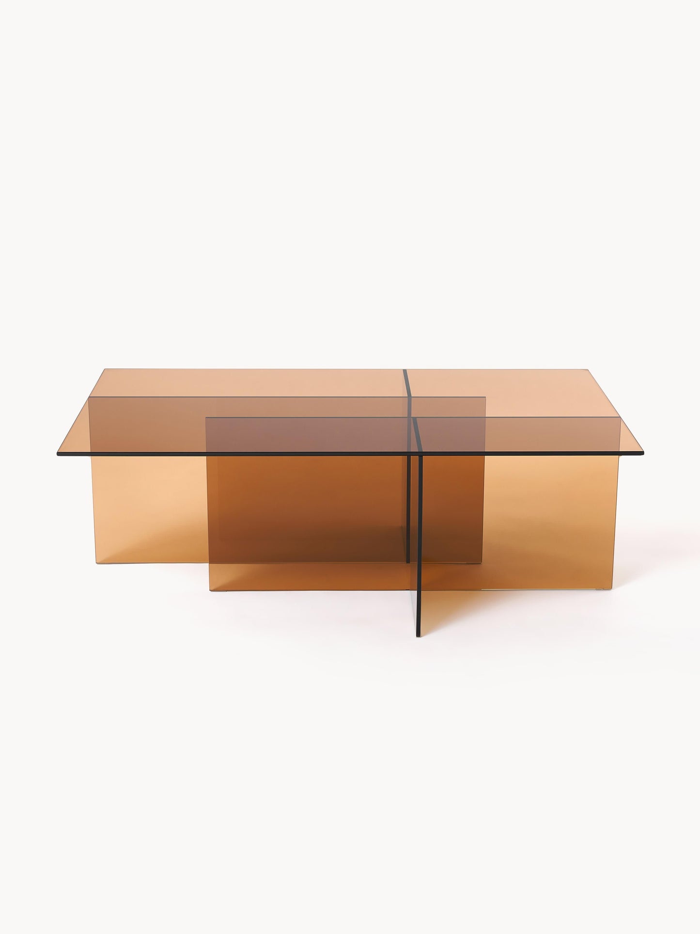 Simpales Anouk Coffee Table, W 102 cm, in Glass
