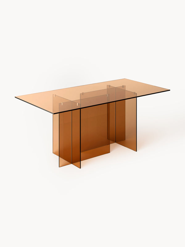Simpales Anouk Dining Table, Glass, 180 x 90 cm