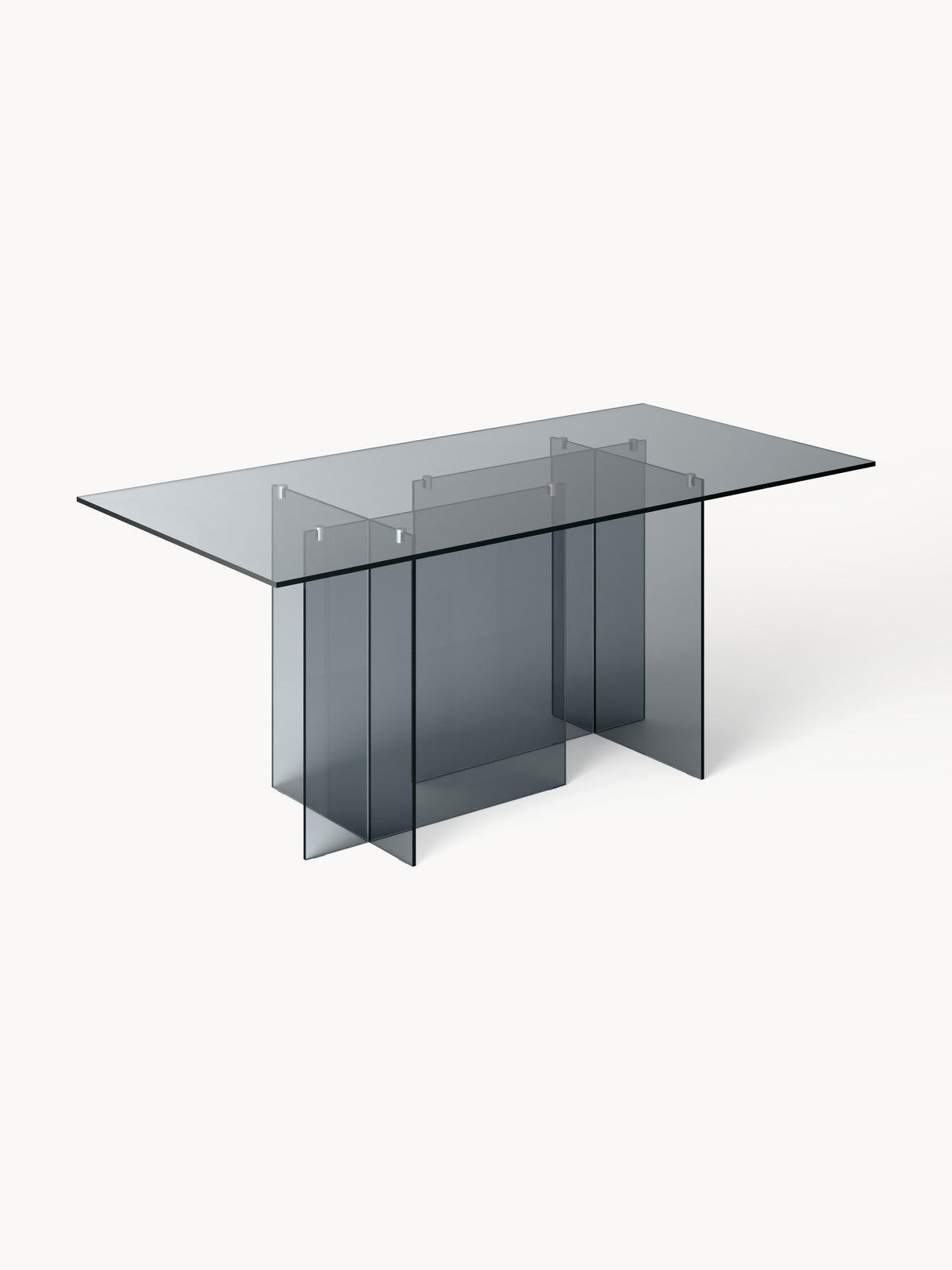 Simpales Anouk Dining Table, Glass, 180 x 90 cm