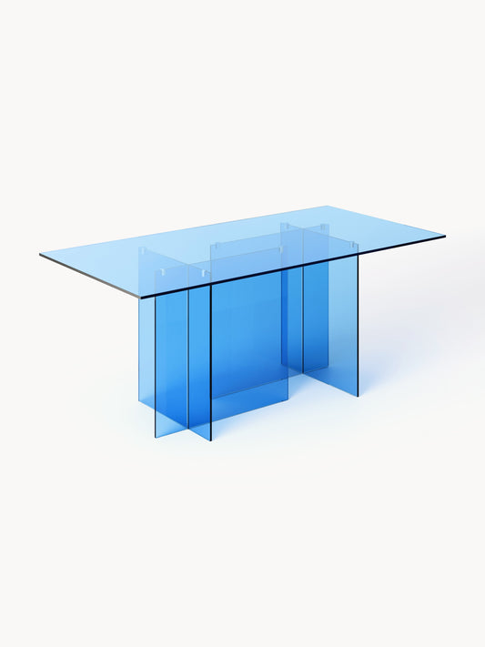 Simpales Anouk Dining Table, Glass, 180 x 90 cm