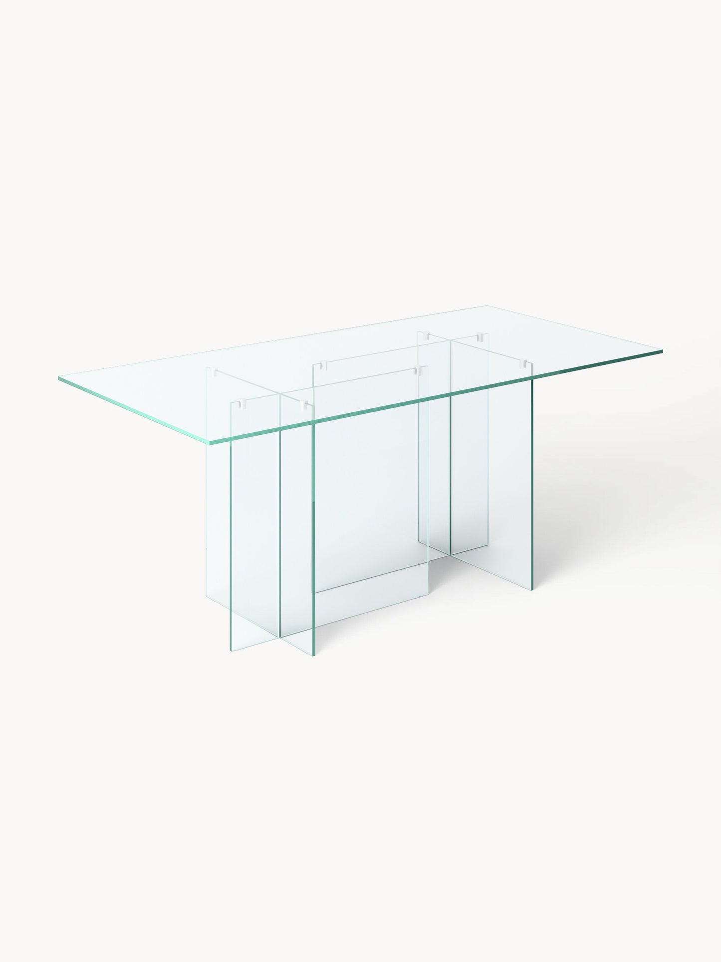 Simpales Anouk Dining Table, Glass, 180 x 90 cm