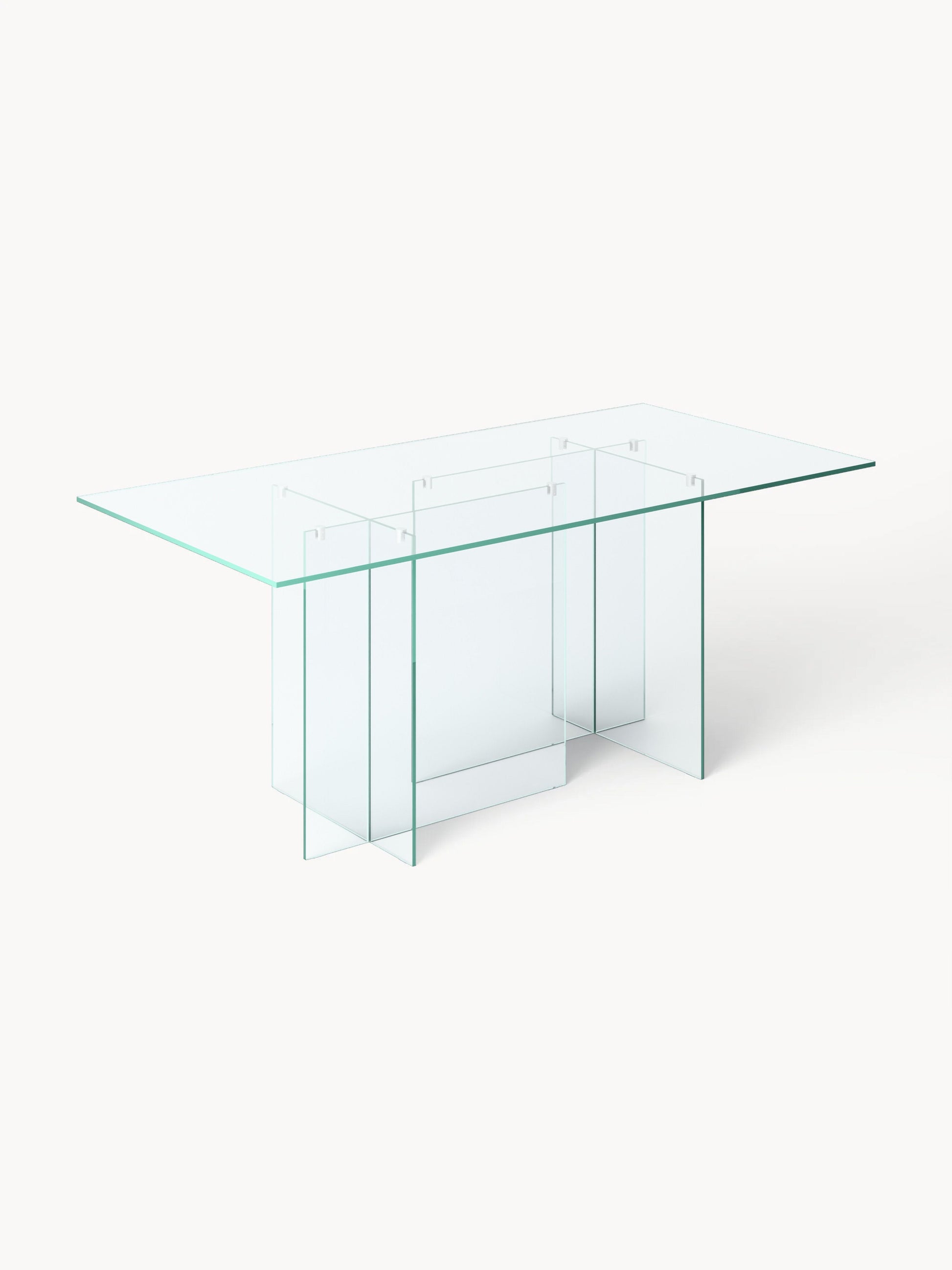 Simpales Anouk Dining Table, Glass, 180 x 90 cm