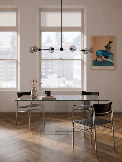 Simpales Anouk Dining Table, Glass, 180 x 90 cm