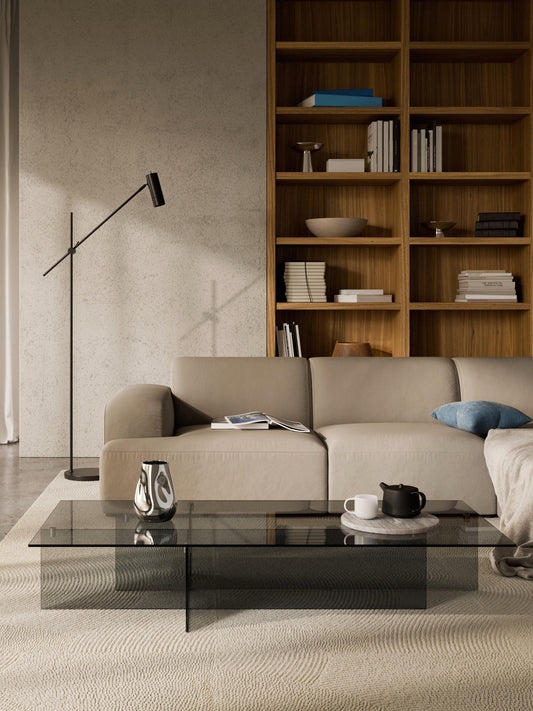 Simpales Anouk Large Coffee Table, W 160 cm, in Glass