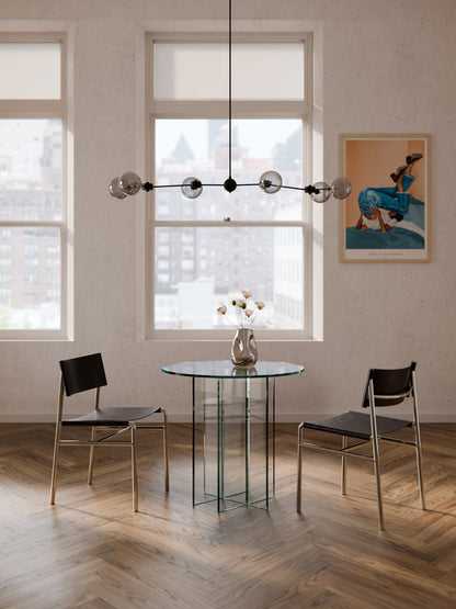 Simpales Anouk Round Dining Table, Glass, in Various Sizes