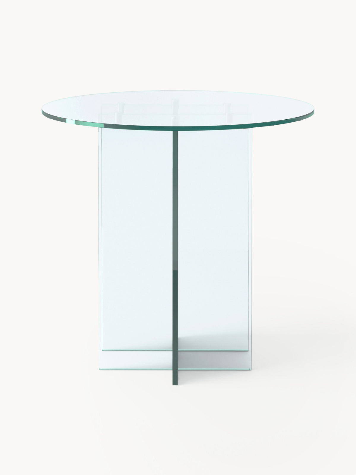 Simpales Anouk Round Dining Table, Glass, in Various Sizes