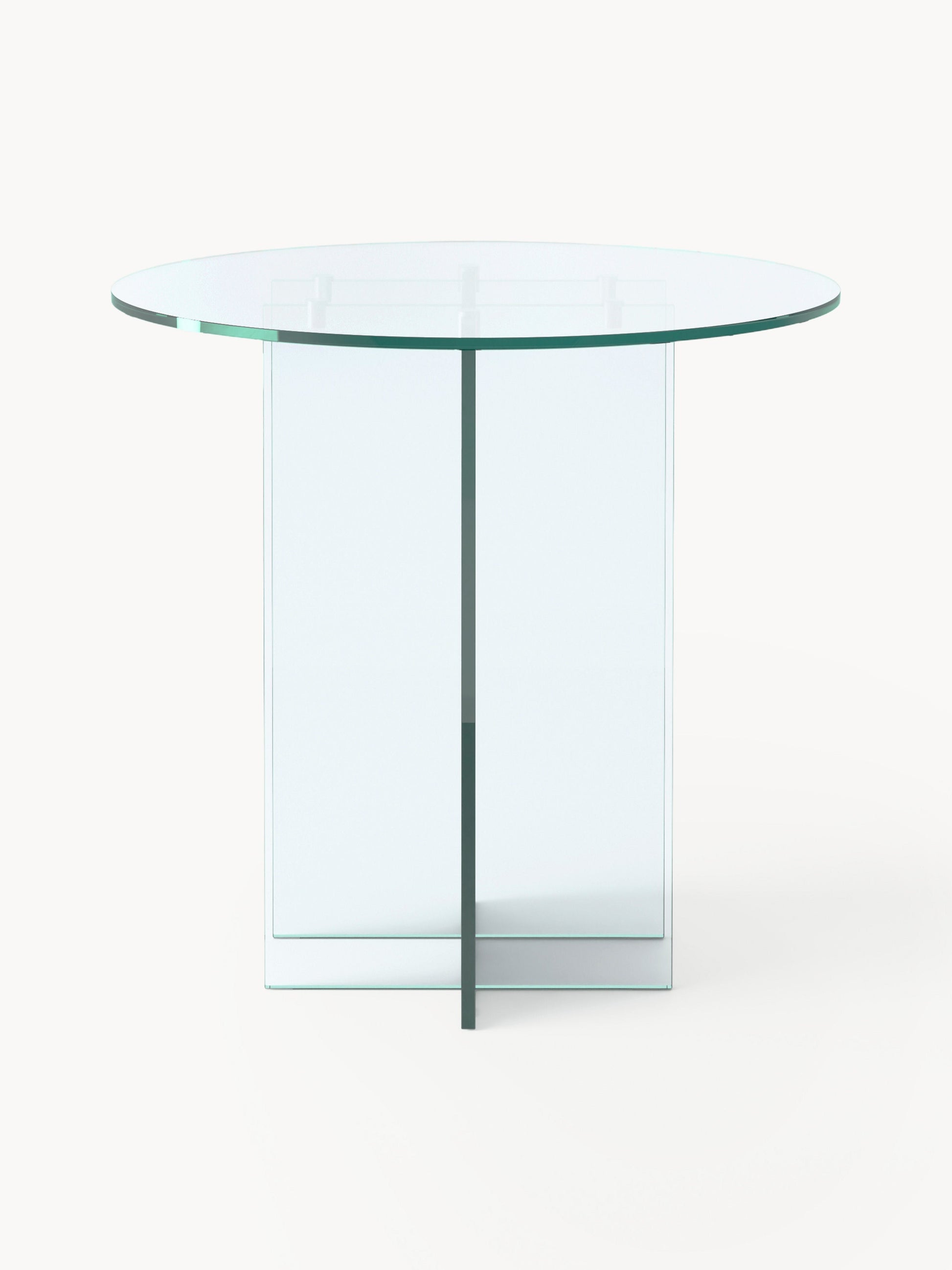 Simpales Anouk Round Dining Table, Glass, in Various Sizes