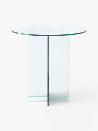 Simpales Anouk Round Dining Table, Glass, in Various Sizes