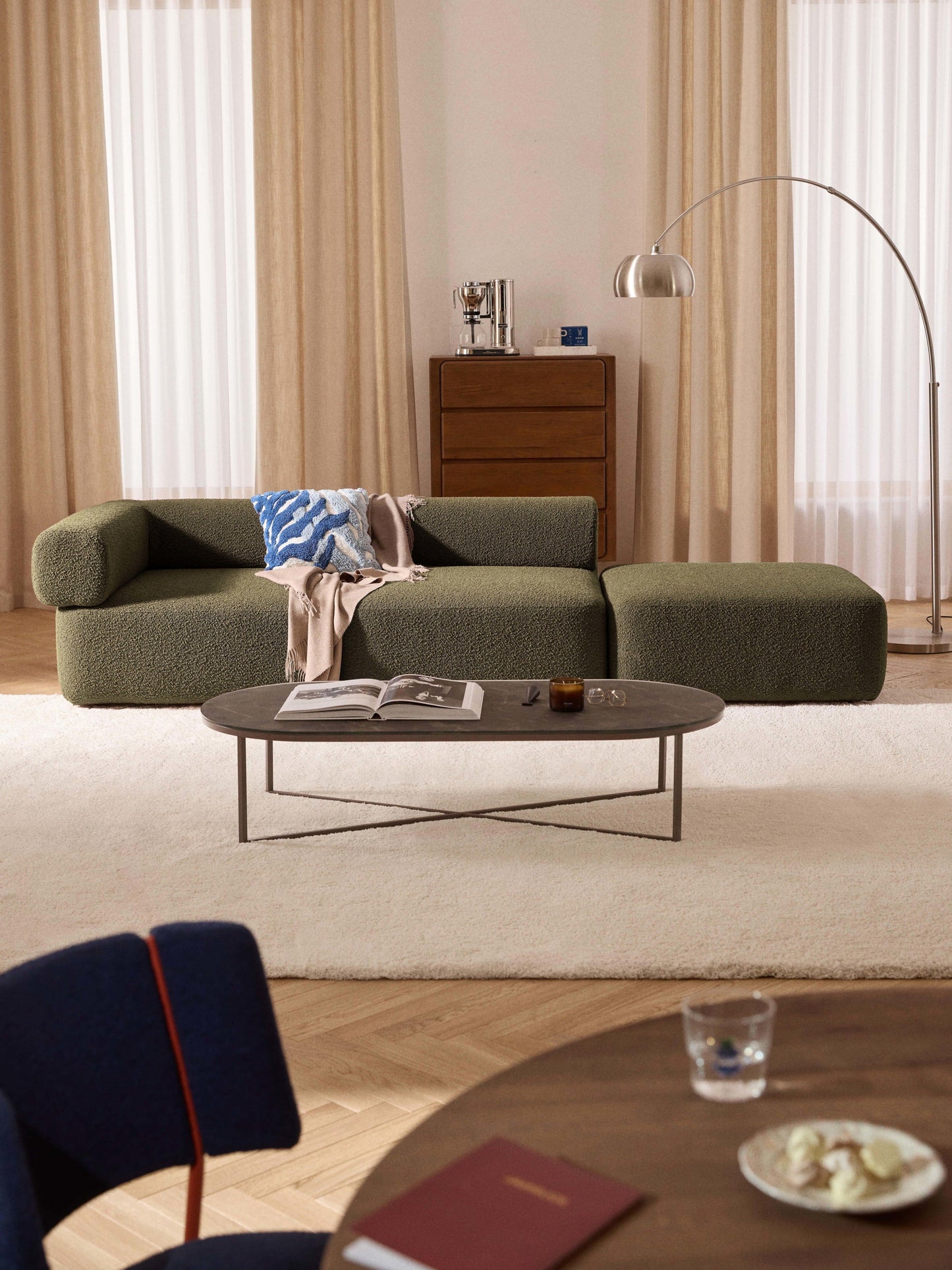 Simpales Anton Bouclé Ottoman, Modular