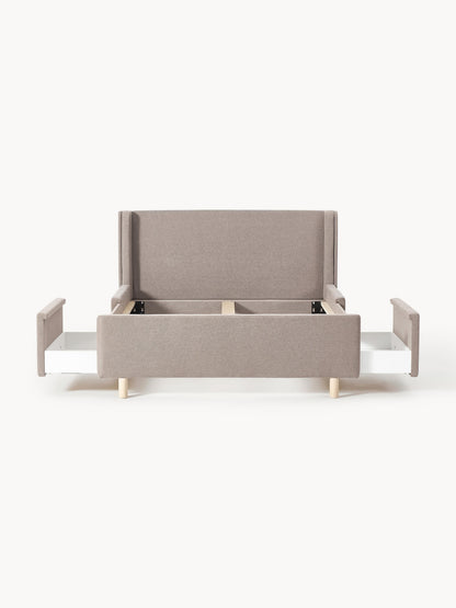 Simpales Arche Upholstered Bed Frame with Drawers