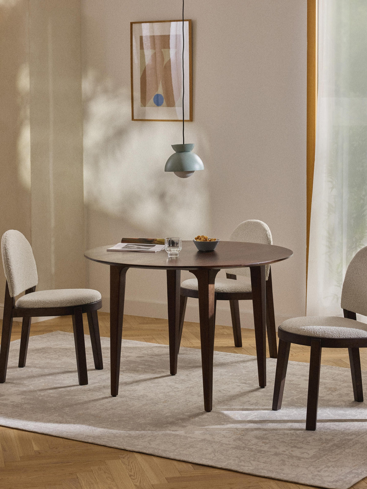 Simpales Archie Round Dining Table, Mango Wood, Ø 110 cm