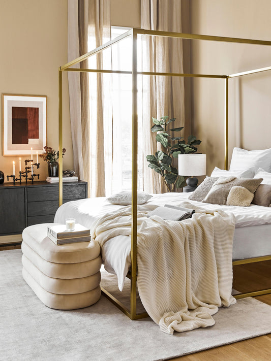 Simpales Belle Four-Poster Bed, Metal