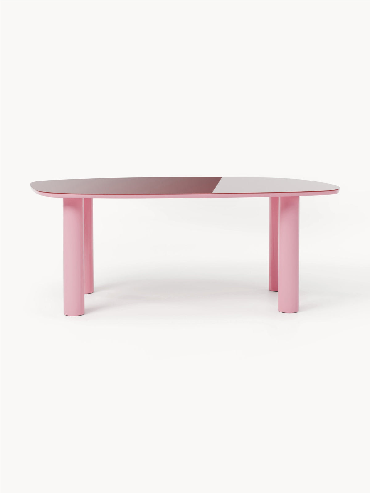 Simpales Beni Dining Table with Glass Top, Organic, 200 x 110 cm