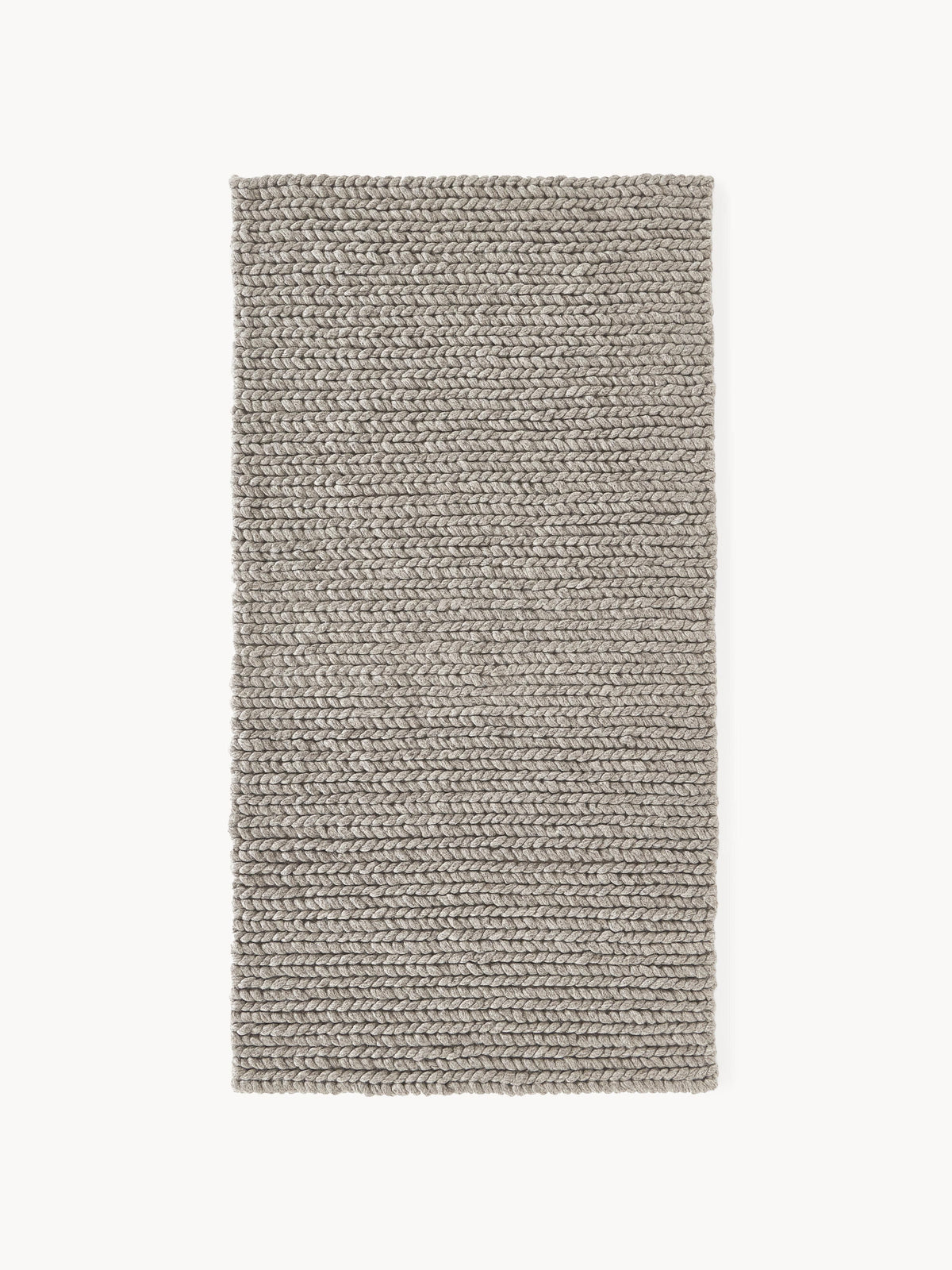 Simpales Bruna Wool Rug, Handmade, with Braided Texture
