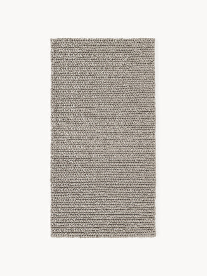 Simpales Bruna Wool Rug, Handmade, with Braided Texture