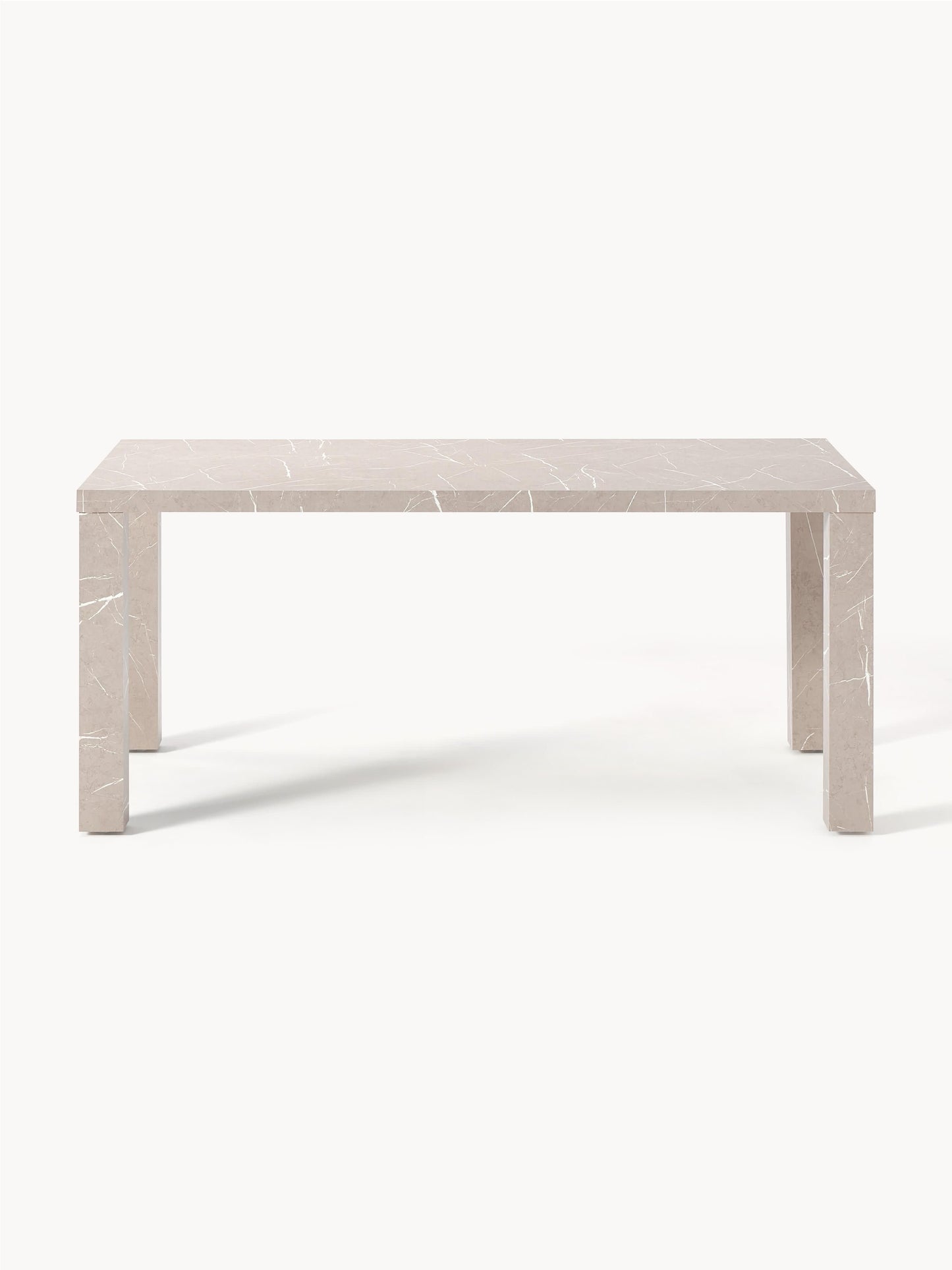 Simpales Carl Dining Table with Marble Look, 180 x 90 cm