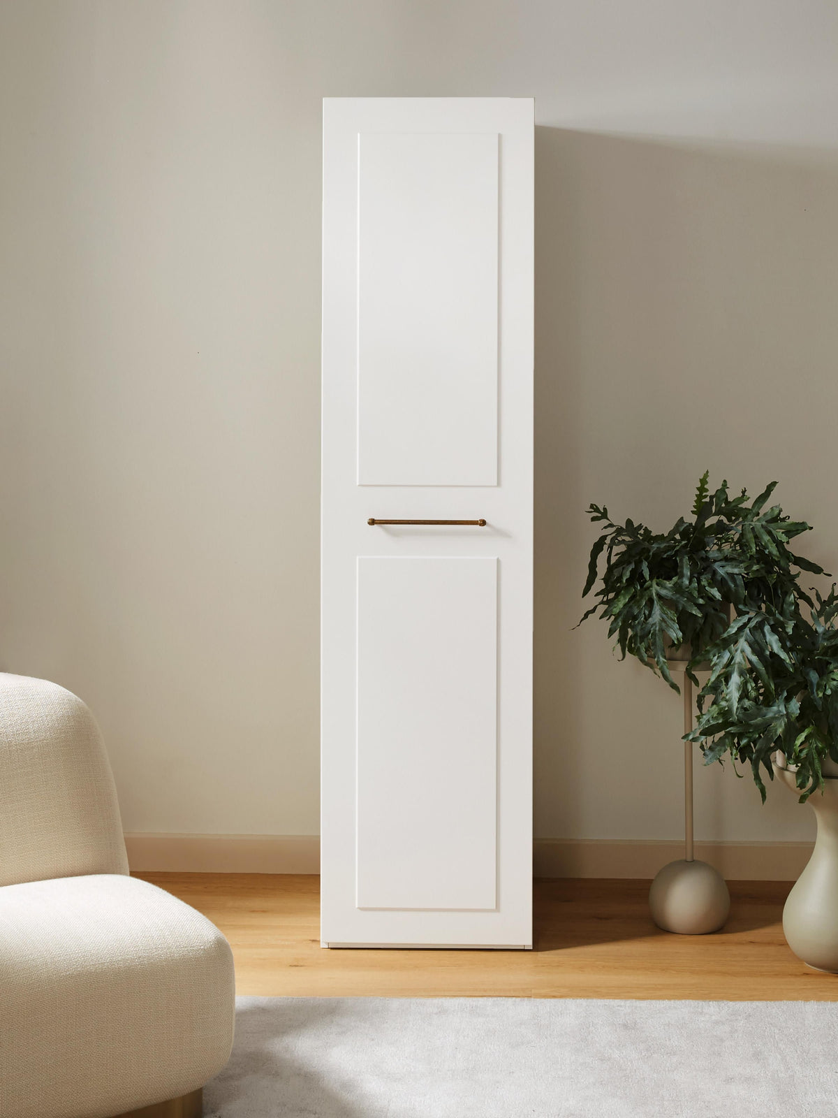 Simpales Charlotte Modular Wardrobe with Hinged Doors, 50 cm Wide, in Various Sizes