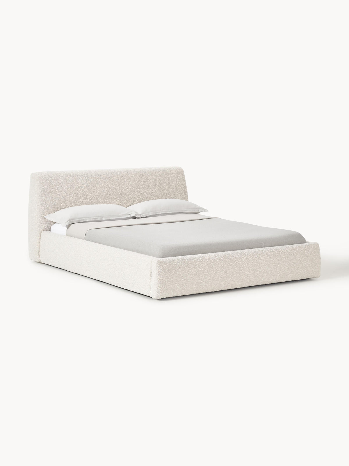 Simpales Cloud Bed, Upholstered in Bouclé