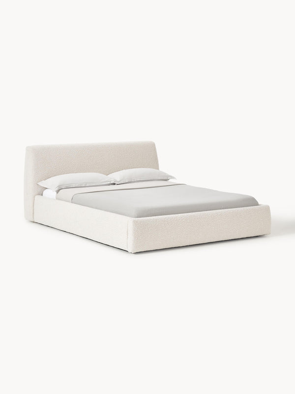 Simpales Cloud Bed, Upholstered in Bouclé