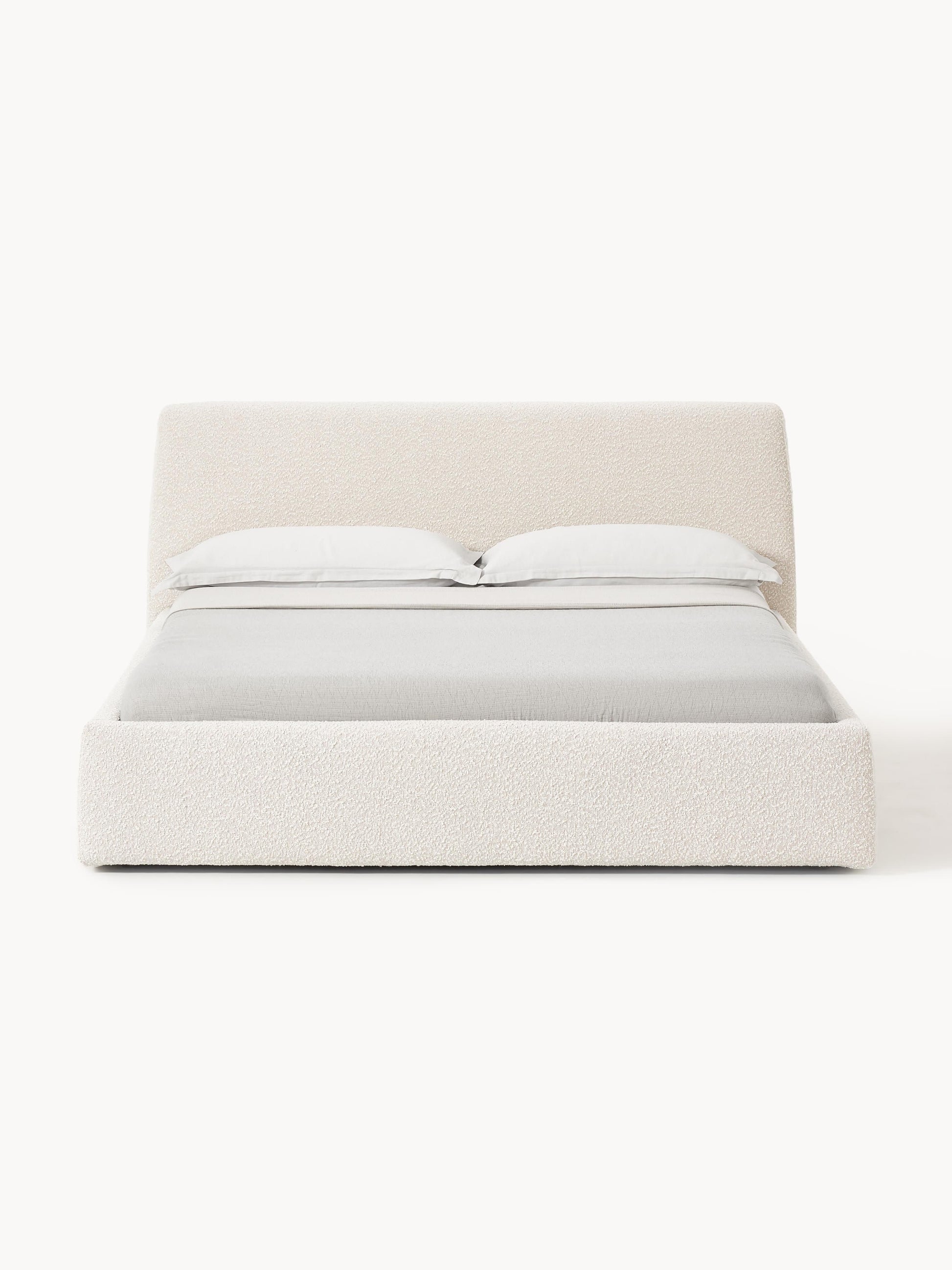 Simpales Cloud Bed, Upholstered in Bouclé