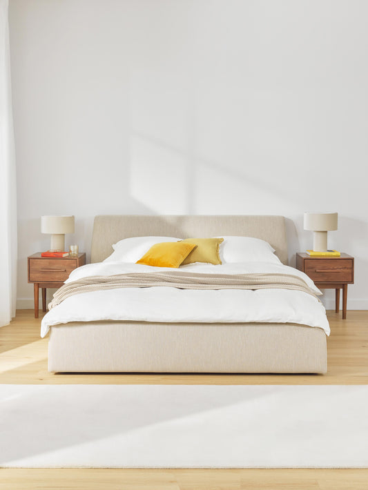 Simpales Cloud Bed with Storage, Upholstered