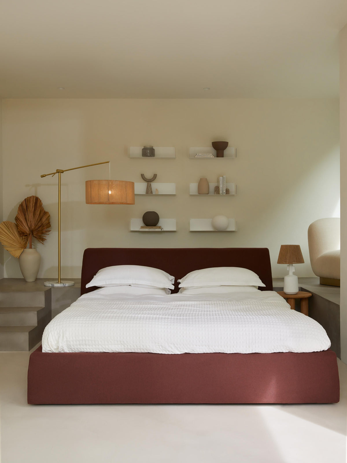 Simpales Cloud Bed with Storage, Upholstered