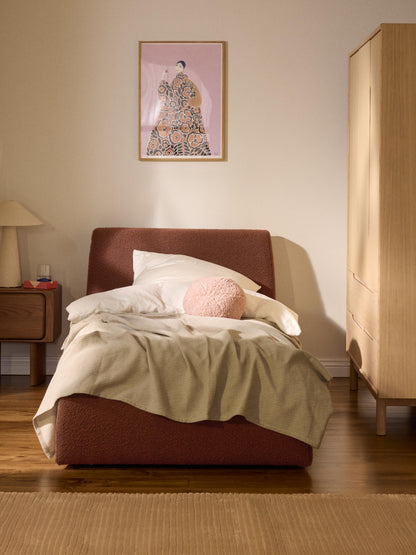 Simpales Cloud Single Bed with Storage, Bouclé