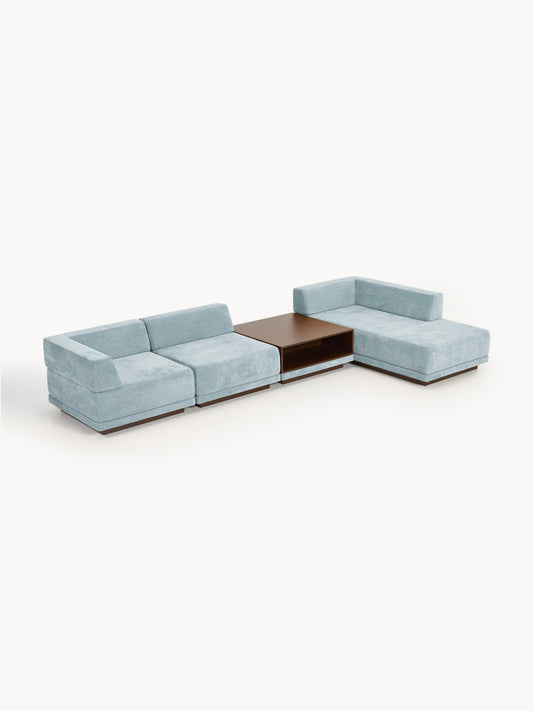 Simpales Colin Modular Corner Sofa with Coffee Table (4-Seater)