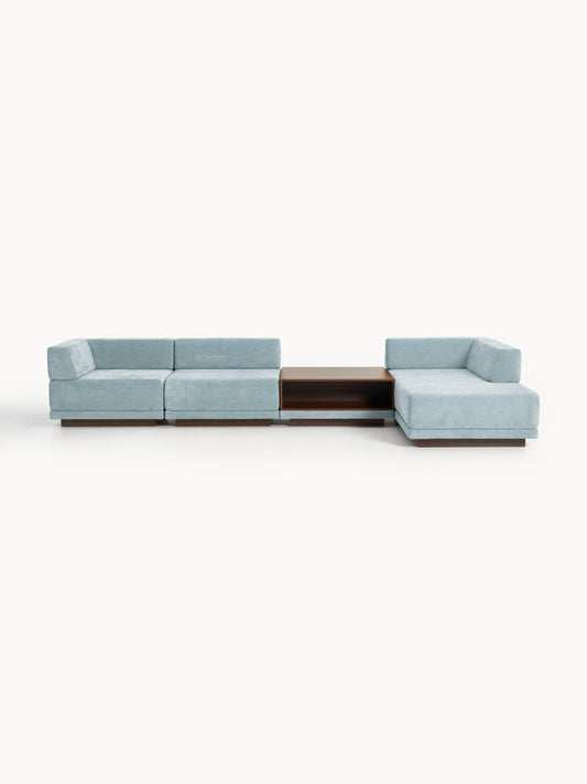 Simpales Colin Modular Corner Sofa with Coffee Table (4-Seater)