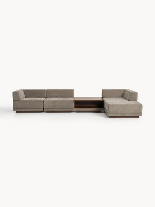 Simpales Colin Modular Corner Sofa with Coffee Table (4-Seater)