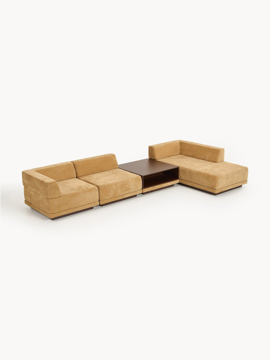 Simpales Colin Modular Corner Sofa with Coffee Table (4-Seater)