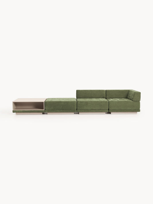 Simpales Colin Modular Sofa with Coffee Table & Ottoman (4-Seater)