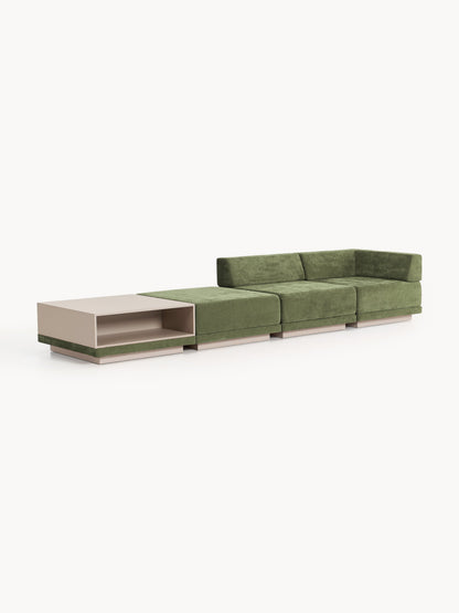 Simpales Colin Modular Sofa with Coffee Table & Ottoman (4-Seater)
