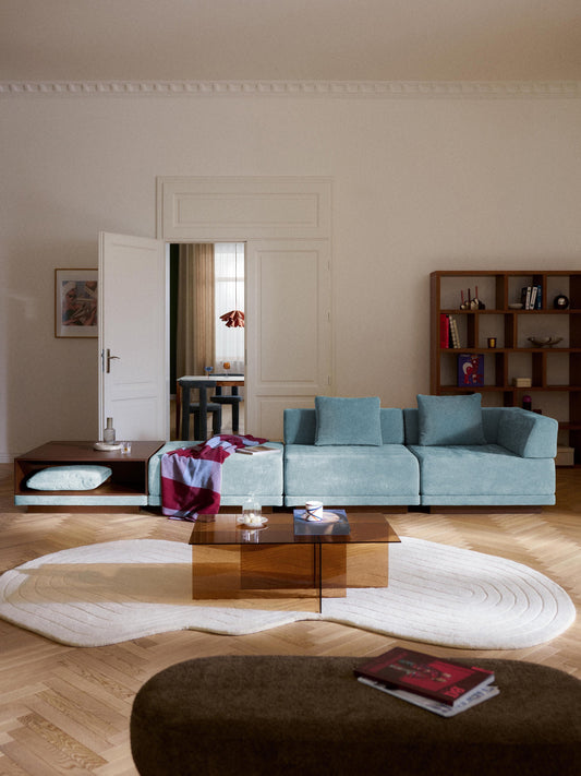 Simpales Colin Modular Sofa with Coffee Table & Ottoman (4-Seater)